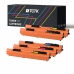 Multipack (5) Toners CMYK (Cyan Magenta Yellow Black) Compatible with HP Color Laserjet Pro, Color LaserJet Pro, LaserJet Canon i-SENSYS - Replaces 126A (CE311A) / 130A (CF351A) / CRG-729 (4369B002)